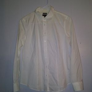 Talbots White Button Up Long Sleeve Shirt